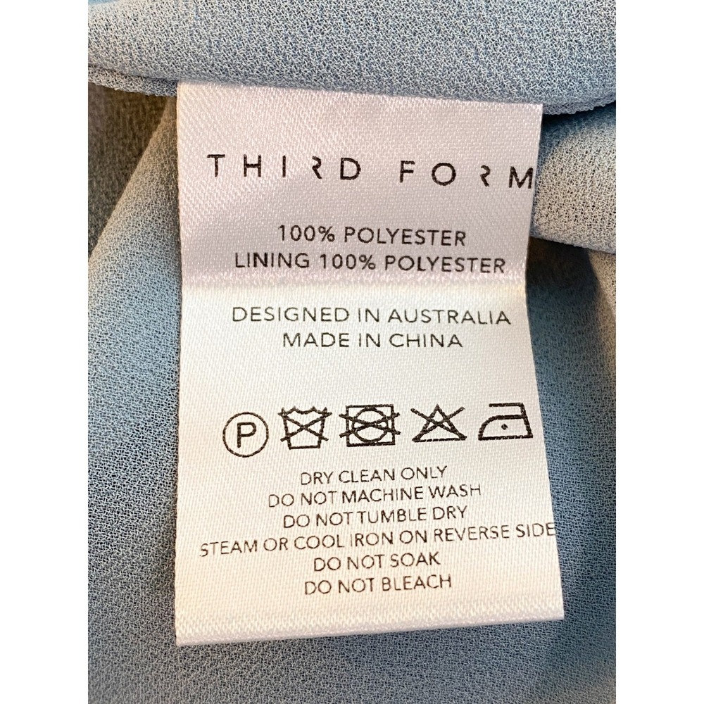 NWT Free People X Third Form Satin Tie Back Strapless Midi Dress 6 Blue Wave - Picture 10 of 13